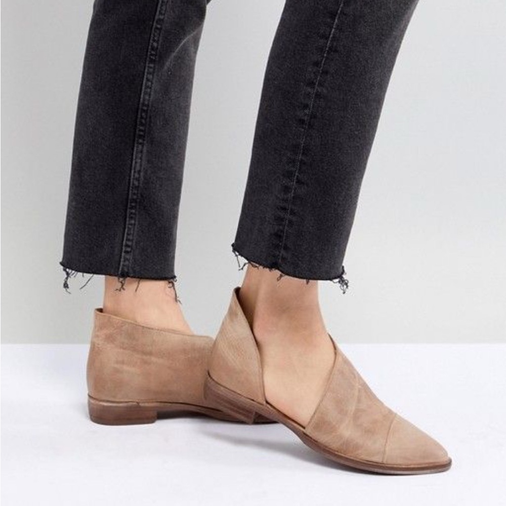 Free People Beige‎ Slip-On Flats